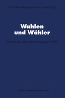 Wahlen Und WäHler Analysen Aus Anlass Der Bundestagswahl 1998 Max Kaase (U. A.)