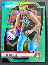 Tina Charles 2024 Panini Prizm WNBA GREEN PRIZM Card #36 ATLANTA DREAM