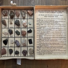 Vintage 1960s Scotts Guide To The Study Of Rocks & Minerals  Boxed Set