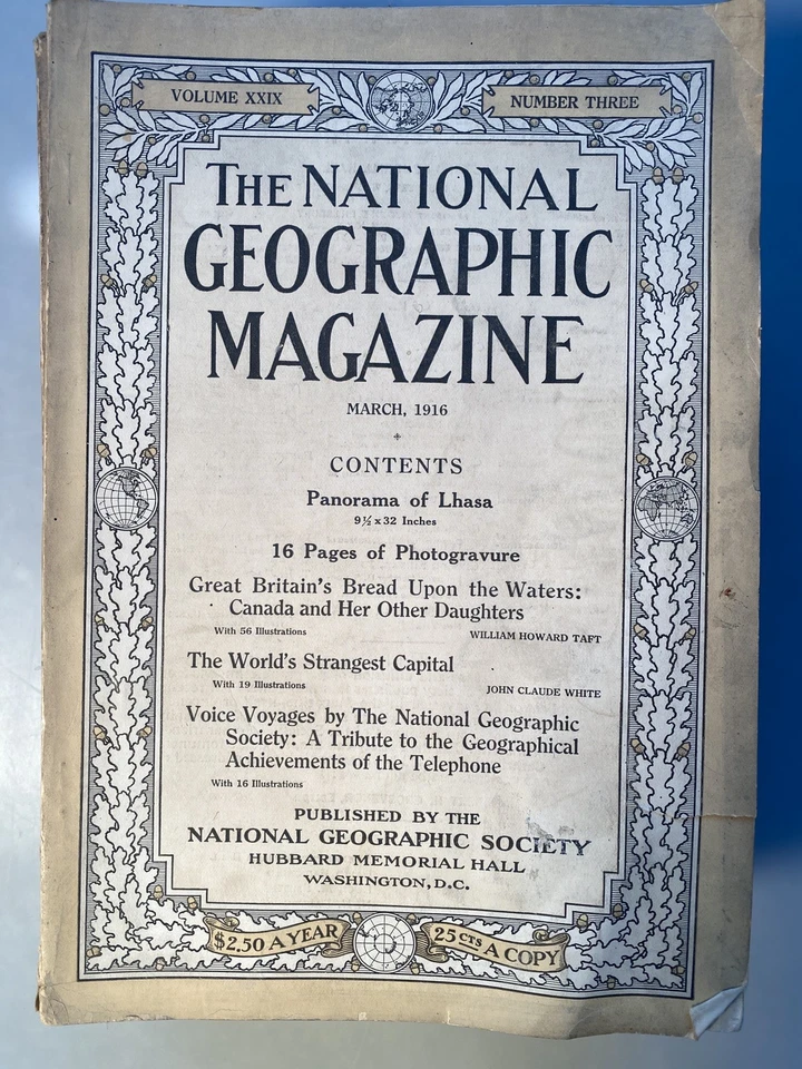 Nationional Geographic Lot Ten March Through December 1916 The World War Year Foto 2 de 4