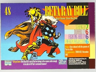 1993 SkyBox Marvel Universe - Beta Ray Bill #48