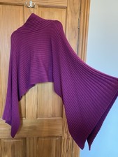 Raspberry Cropped Poncho/shrug One Size