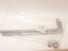Lot of 50 L-Type Anchor Bolts 5/8 x 12" HDG Hot Dip Galvanized w/ Nuts