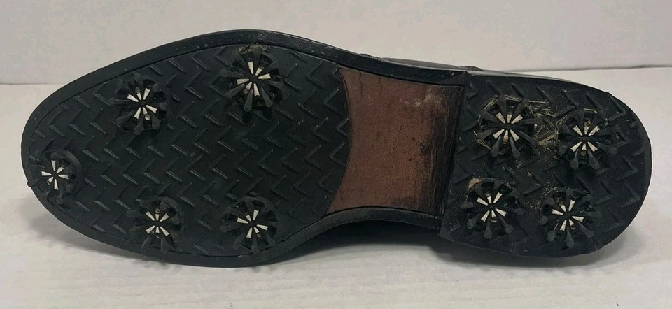 Callaway 高尔夫鞋 9.5 男式经典双色黑色和棕色皮革  — 第 4/4 张图片