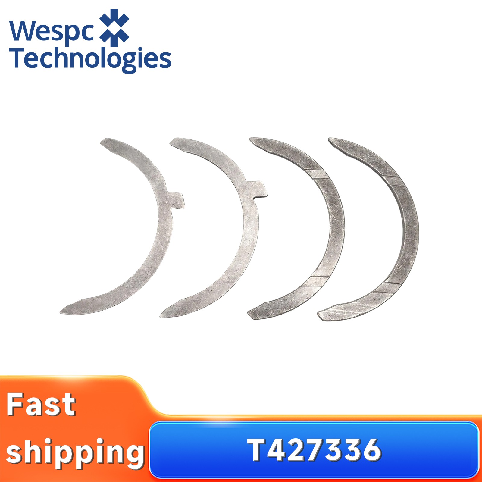 T427336 STD Thrust Washer Set 4Pcs for Diesel Engine Crankshaft