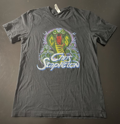 Chris Stapleton Cobra Graphic Print T-Shirt, Black, Size: Medium