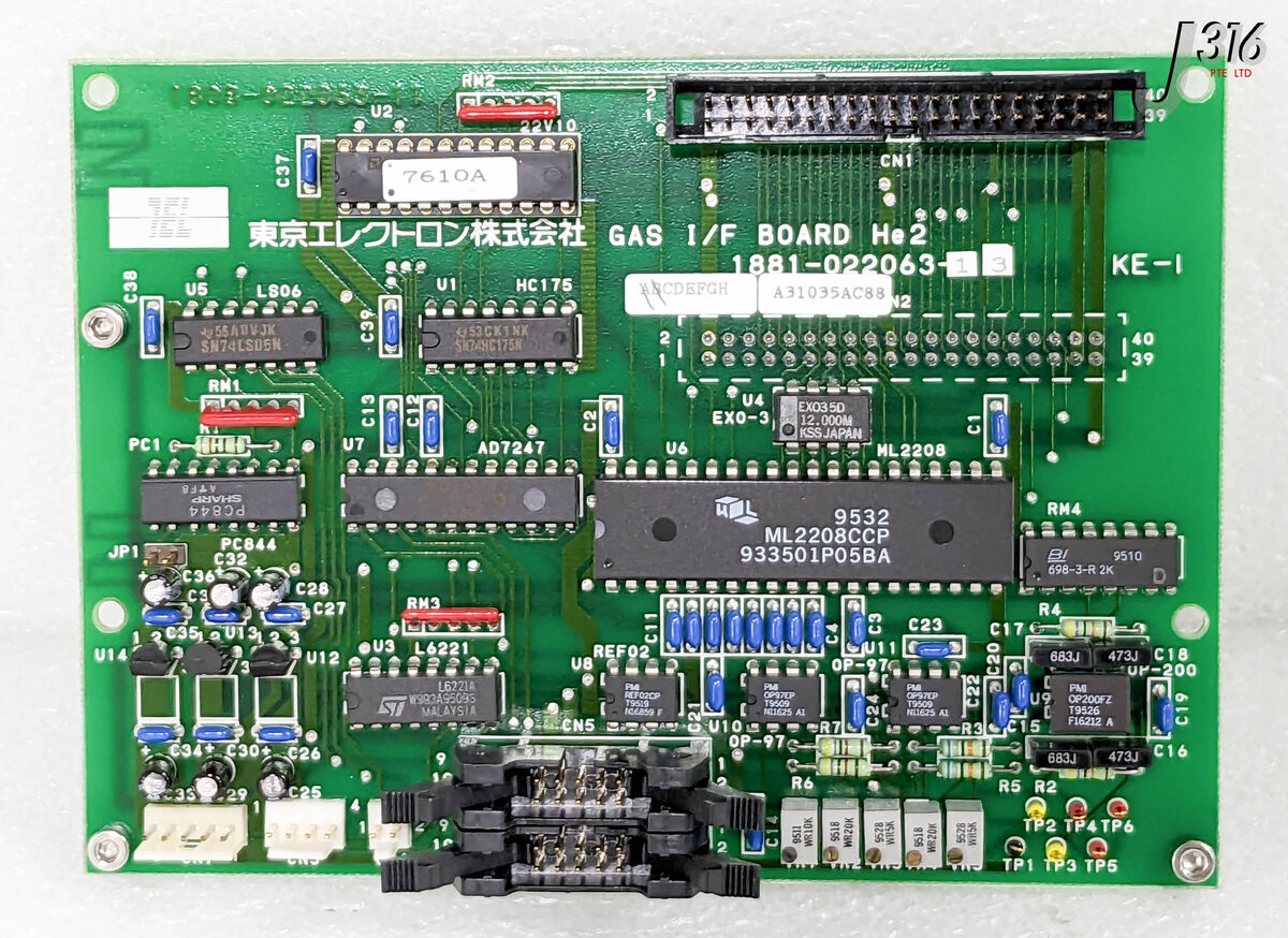 36256 TOKYO ELECTRON PCB, GAS I/F BD 808-621510-1 W/ 1881 36256 TOKYO ELECTRON PCB, GAS I/F BD 808-621510-1 W/ 1881