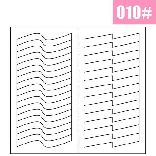 Manicure Nail Guide Line Sticker - French Tip Geometric Nail Decor Sticker 2spcs - Picture 14 of 31