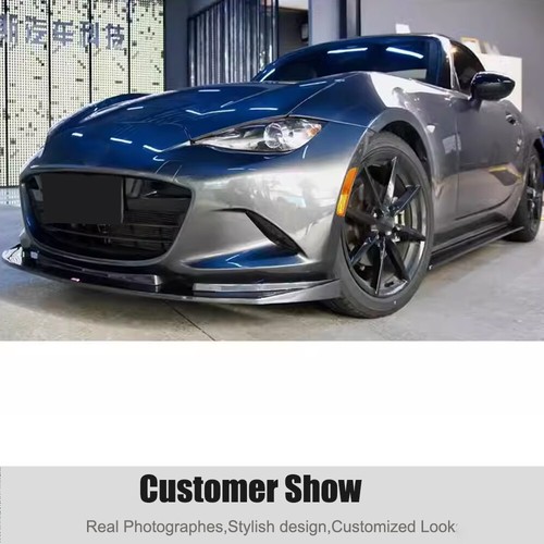 For 2016-24 Mazda Miata ND MX5 MX-5 Real Carbon Side Skirt Extension Lip Spoiler - Picture 2 of 10