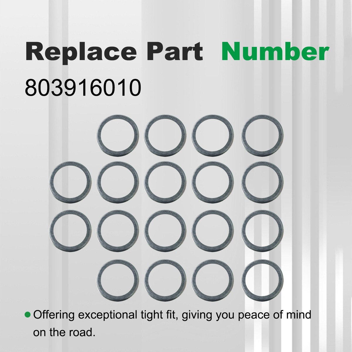 Aluminum Drain Plug Crush Washer Gasket 16mm Set of 18 for Subaru