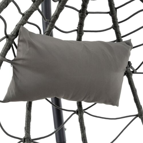 2 Person Rattan Egg Hanging Chair Patio Outdoor Indoor Wicker Swing with Stand - Picture 71 of 89