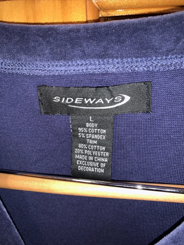 Camiseta sin mangas Sideways para mujer talla grande azul marino sin mangas floral nueva con etiquetas Foto 2 de 4