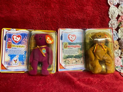 Ty Millenium The Bear & International Bears II Germania The Bear New In Package