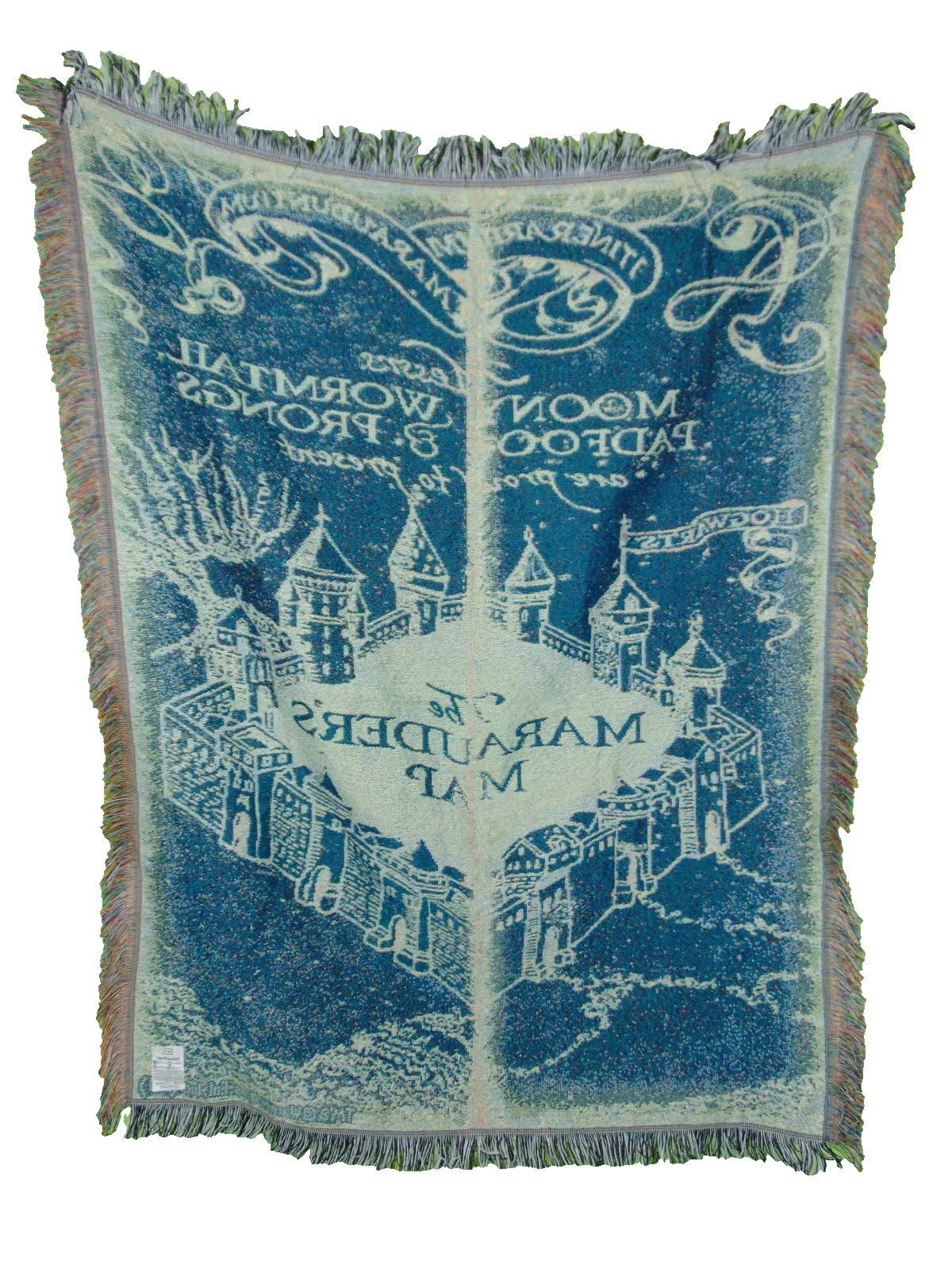 PREOWNED Harry Potter Woven Tapestry Throw Blanket Northwest 46x59 Hogwarts