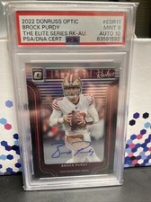 Brock Purdy RC Donruss Optic Elite Series Autograph !! PSA 10 Auto Card 9!!!
