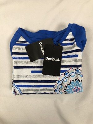 Robe Enfant Desigual Multicolore – Taille 13/14 Ans, Microfibre, Manches Courtes, Neuve Avec étiquettes