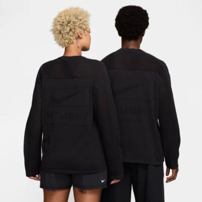 Nike★Nike x Stussy L/S Jersey Black ★送料・関税込★ Size XXL - Nike x Stussy Long Sleeve Knit Jersey Black SS24