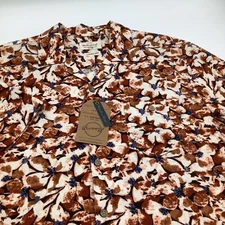 Weatherproof Vintage Mens Short Sleeve Button Up Linen Blend Shirt Size M NWT