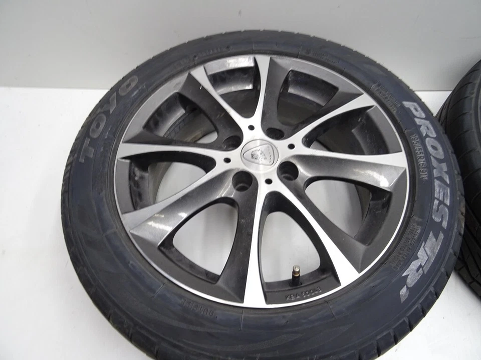 4x Alufelgen Z40606370 KBA50043 6x16 ET37 Sommerreifen 195 55 R16 91V - Bild 2 von 4