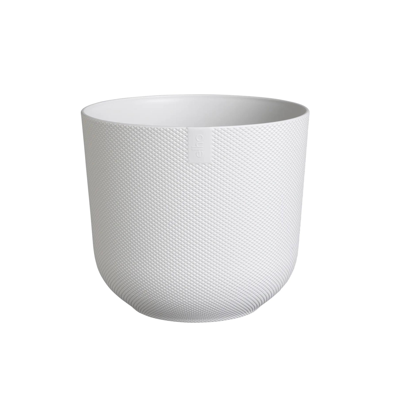 Elho Jazz Recycled Plastic Round Plant Pot - White - 19cm