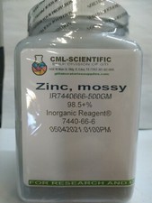 Zinc, mossy, 98.5 , Inorganic Reagent 500g