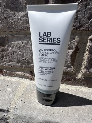 Lab Series Oil Control Clay Cleanser & Mask - White Clay - 3.4 oz / 100 ml New