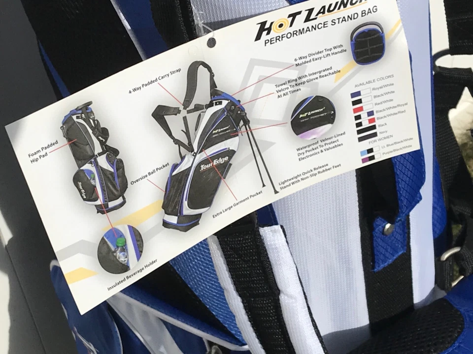 Tour Edge Golf Cart Bag Dry Pocket Rain Cover Hot Launch 2 Tour Edge 6-Way - Image 2 of 4