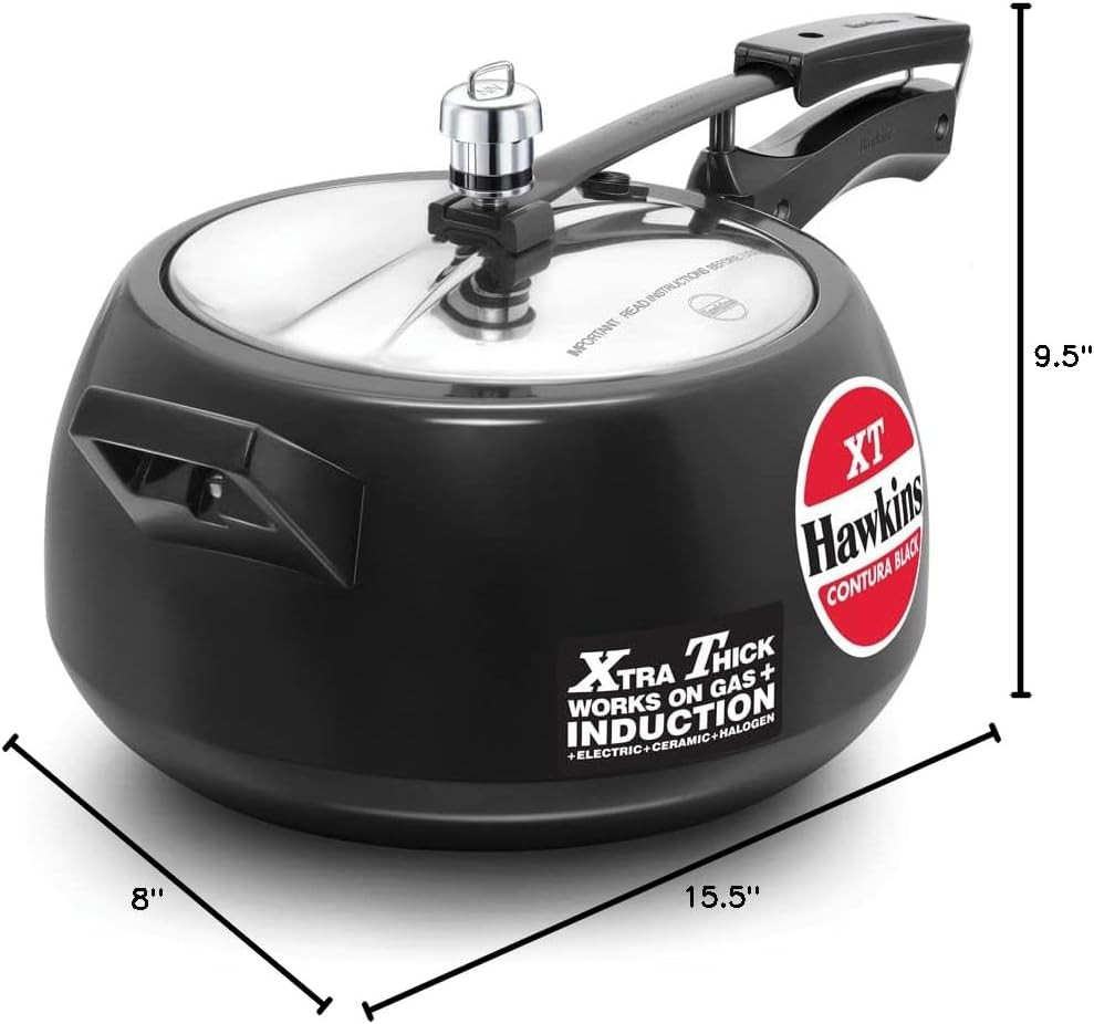 CXT50 5L Hard Anodized Pressure Cooker - Induction Compatible, Extra Thick Base