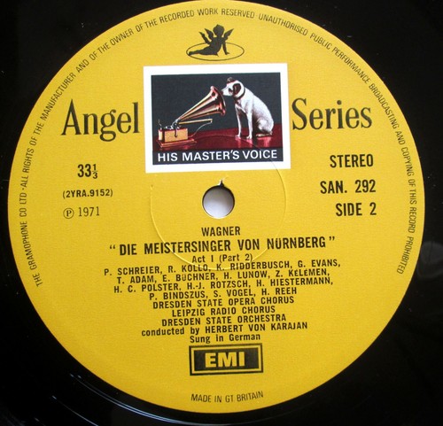 SLS 957 Wagner Die Meistersinger Von Nurnberg Karajan 5xLP EXCELLENT EMI Box Set - Picture 2 of 5