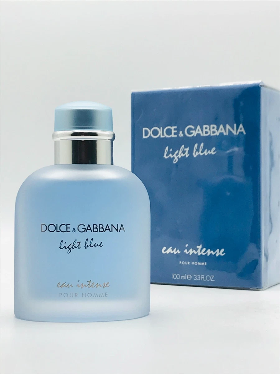 Dolce & Gabbana Light Blue Eau Intense Men Parfum Spray 3.3 oz New In  Sealed Box