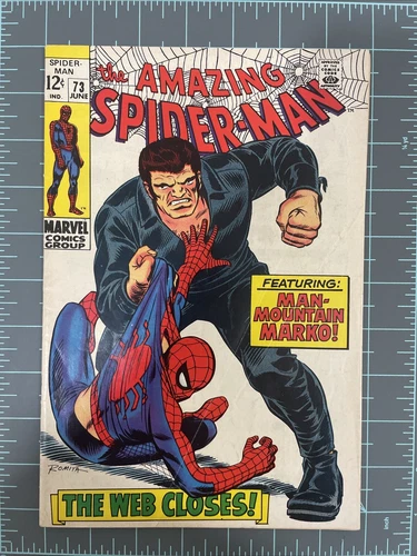 Amazing Spider-Man #73 1st App Man Mountain Marko VG+ 4.5 John Romita Sr (1963)