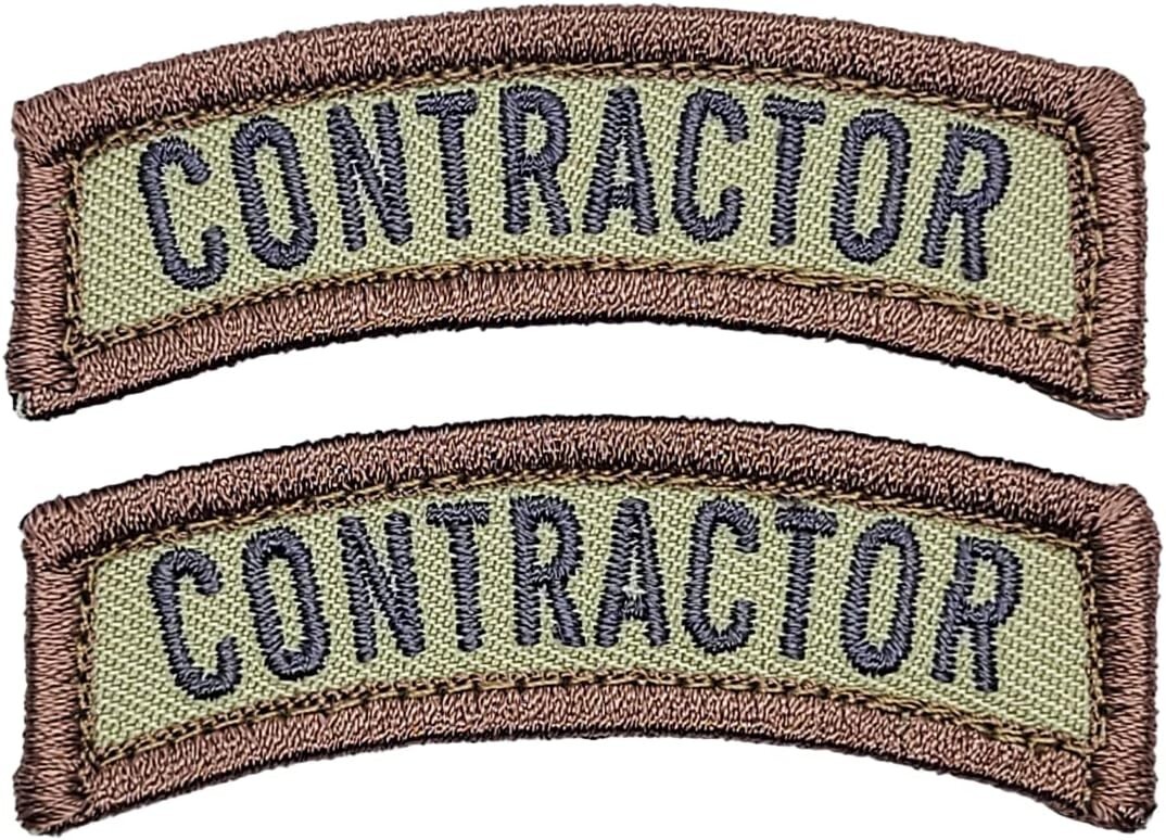 Contractor Rocker Tab Morale Patch -2pc Bundle HOOK BACKING | eBay