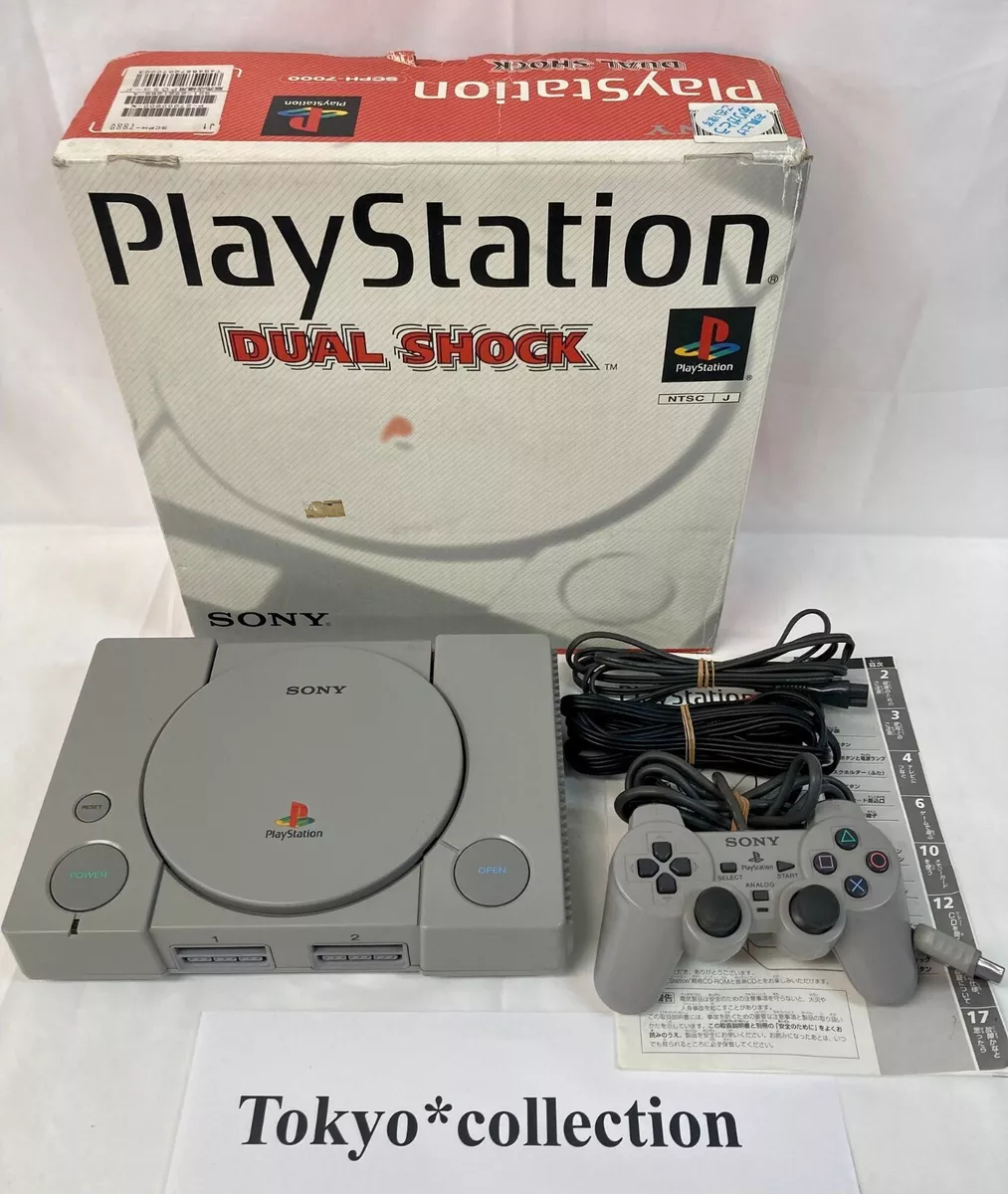 Sony PlayStation 1 PS1 Gray Game Console Full Accessories Japanese Version  F/S