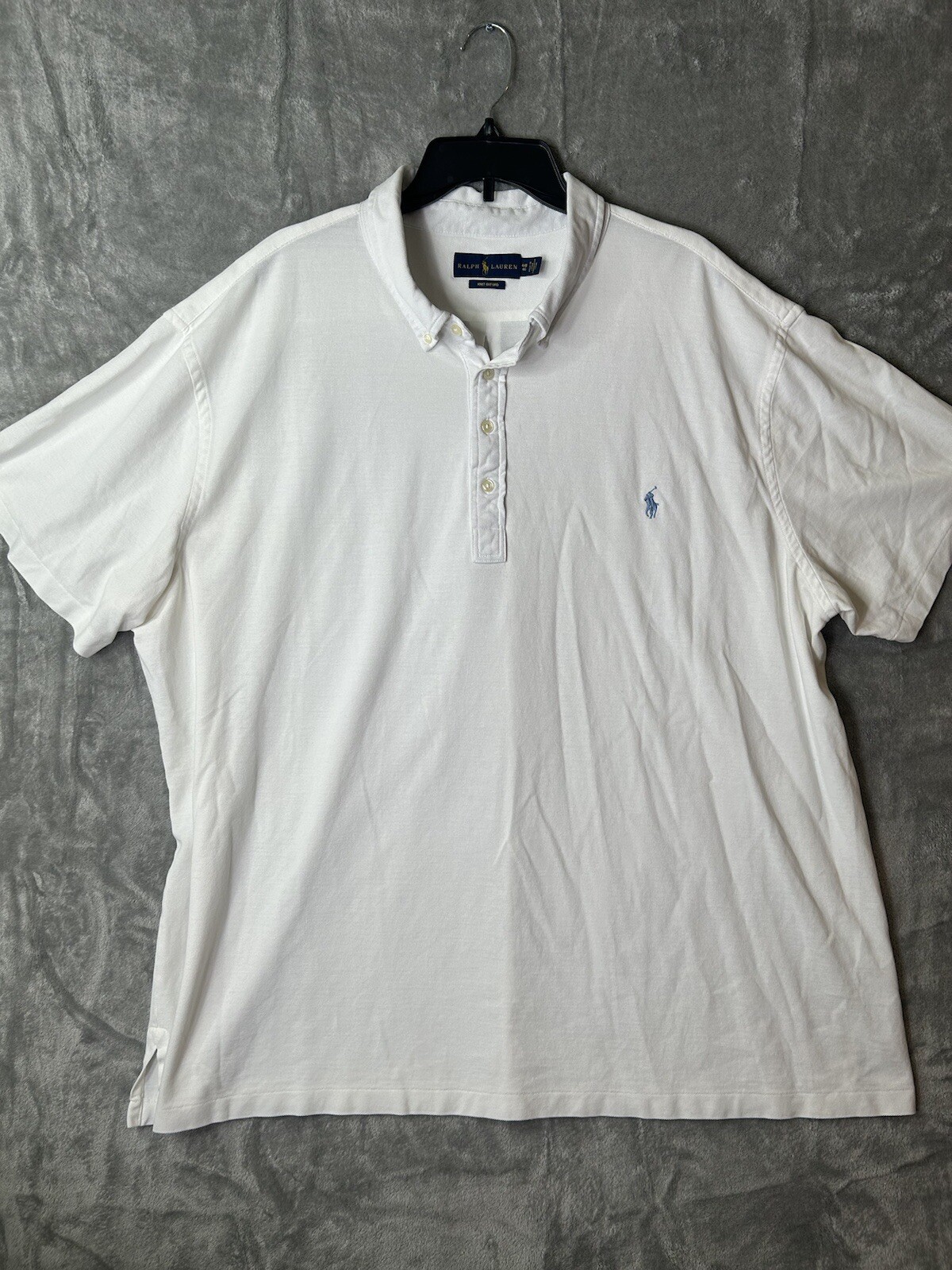 Camicia Ralph Lauren taglia 4xb uomo maglia Oxford preppy polo manica corta pony