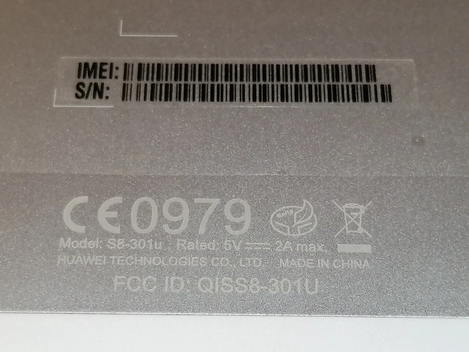 Huawei MediaPad M1 8.0 Model: S8 - 301u 16GB weiß DEFEKT-SOFTWARE FEHLER #6062 - Bild 4 von 4