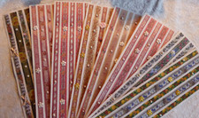 Set Stoff-Bordüren Borten mit Perlen Blüten zur Kartengestaltung Hobbyauflösung