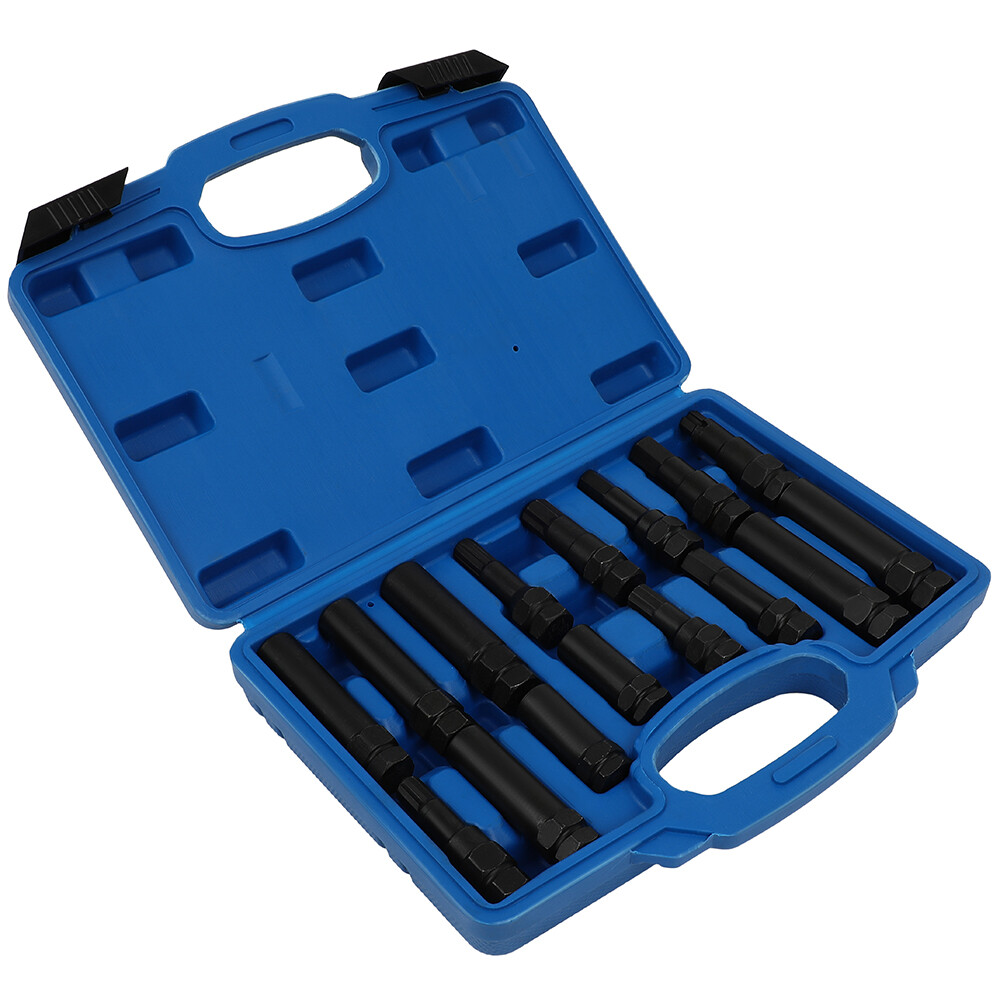 16pc Security Locking Key Lug Nut Master Pro Socket Set Tool Kit