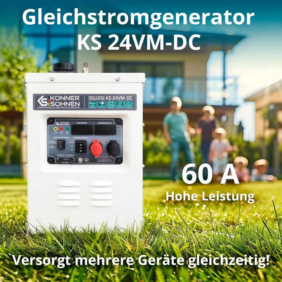 Könner & Söhnen Gleichstromgenerator KS 24VM-DC 1,6 kW  mit automatisch - Bild 2 von 4