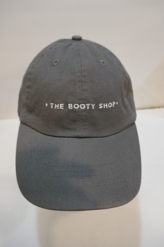 Vintage The Booty Shop - Solid Back - Strap Back Hat Grey w White Lettering