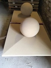Cast stone pier caps, 3 Brick X 3 Brick + 12" Ball, walls Driveways