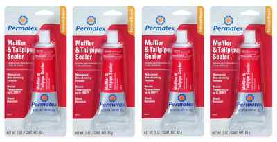 (4PK) Car Exhaust Pipe Repair Kit High Temperature Muffler Tailpipe Leak Sealer