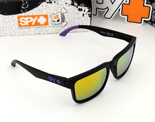 Spy Helm Promo Sunglasses Matte Black Frame Orange Mirror Lens Purple Logo S14