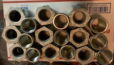 Lot Of 9, 1/2" Threaded 3-piece Rigid Conduit and 9, 1/2  Couplings, 18 Total