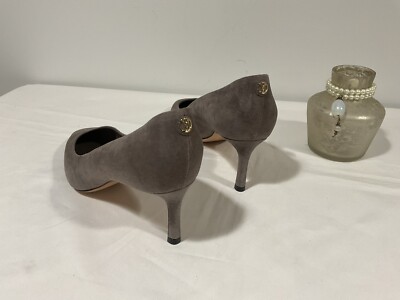 Louis Vuitton Logo Grey Pump high heel MA0136 Suede 37 US7 | eBay