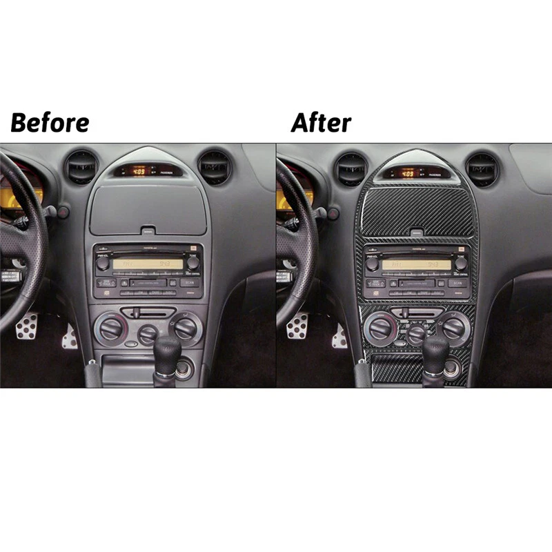 5X Carbon Fiber Interior Center Console Trim Cover For Toyota Celica 2002-2005 - Imagen 3 de 4