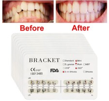 10Pcs Dental Orthodontic Brackets Braces Metal Mini MBT/Roth Slot.022 hook 3-4-5