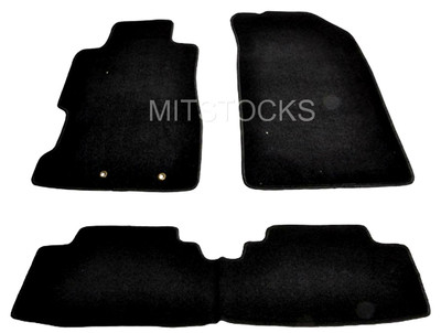 FOR 2001-2005 HONDA CIVIC 2 / 4 DOOR & Si HATCHBACK BLACK CARPET FLOOR MATS