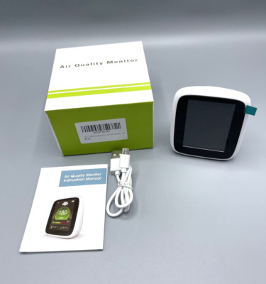 Air Quality Monitor Indoor, CO2 Detector, 6-in-1 Air Pollution Carbon Dioxide