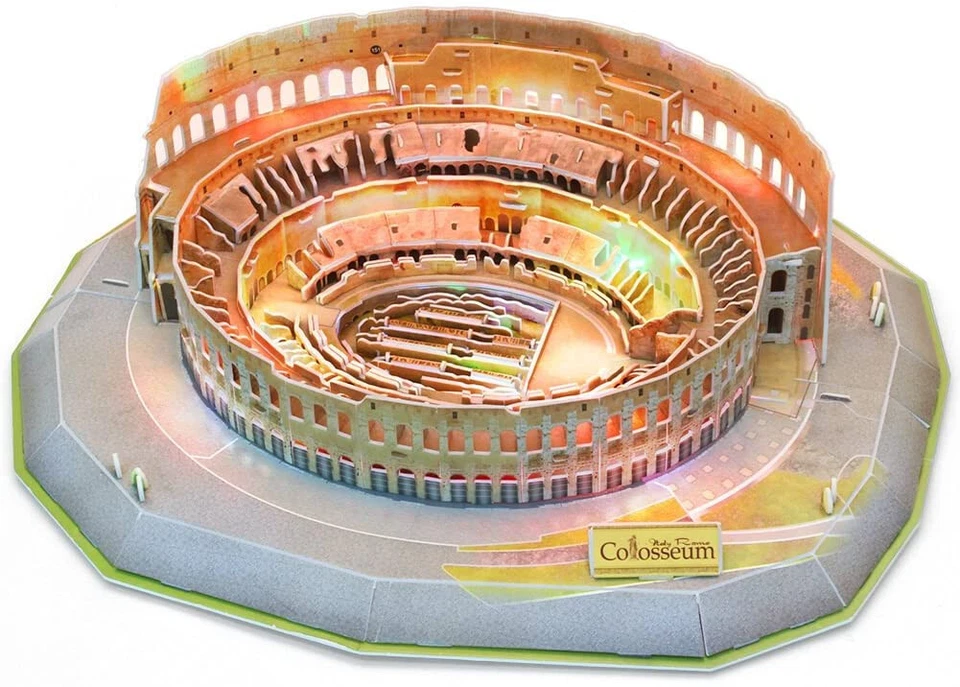 Colosseum 185pcs LED Architecture 3D Model DIY Puzzle Hobby Building Kit - Image 2 of 4