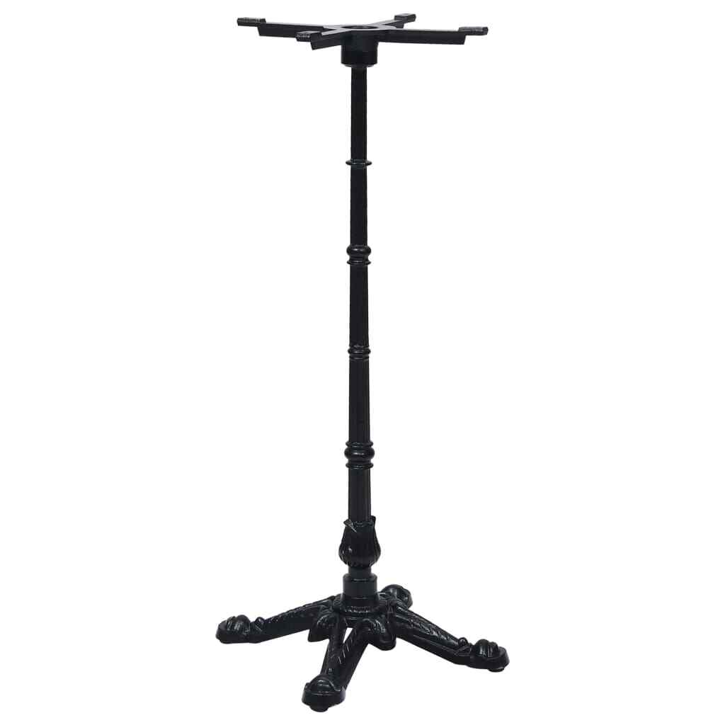 Bistro Gamba Tavolo Nero 52x52x108 CM Ghisa